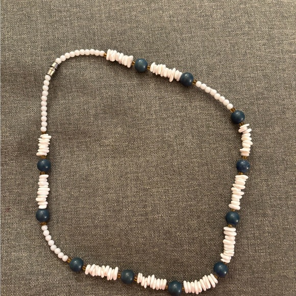 Jewelry - 3/$10 or $5 NWOT Blue and Cream Beaded Necklace